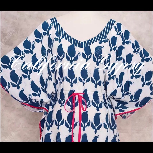 Kaftan Bohemian Chic Maxi Coverup Dress - Picture 4 of 9